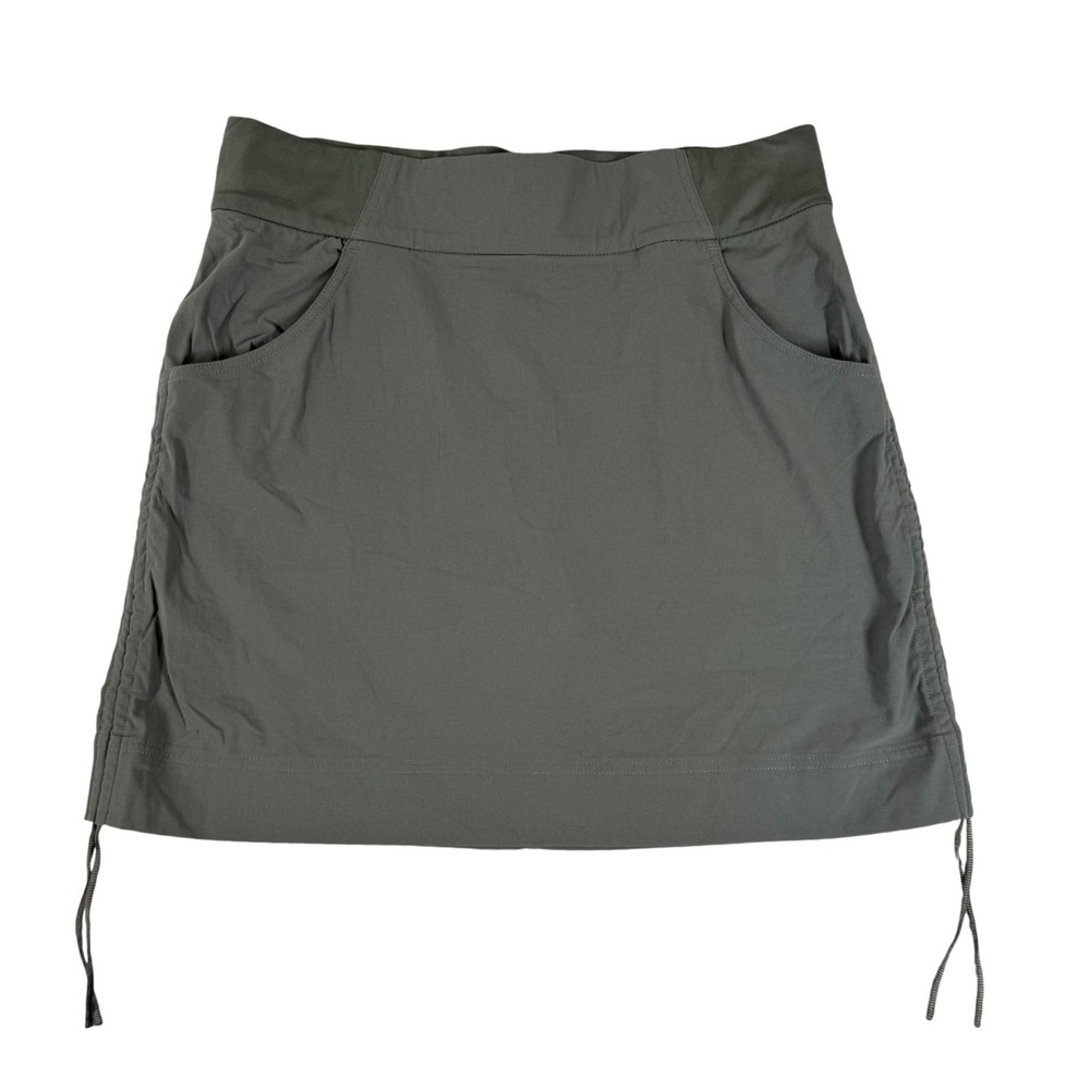 Columbia Omni-Shield Skort Womens Medium Green-Gray Anytime Side Cinch Hiking
